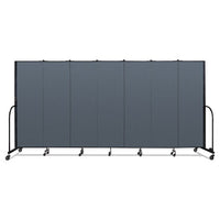 Portable Room Divider, 13 Ft 1" X 0.75" X 6 Ft, Vinyl/fiberglass/steel, Blue