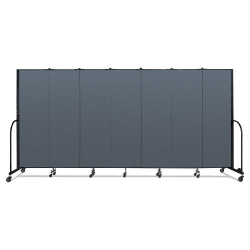 Portable Room Divider, 13 Ft 1" X 0.75" X 6 Ft, Vinyl/fiberglass/steel, Blue