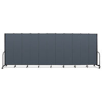 Portable Room Divider, 20 Ft 5" X 0.75" X 7 Ft 4", Vinyl/fiberglass/steel, Blue