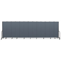 Portable Room Divider, 24 Ft 1" X 0.75" X 7 Ft 4", Vinyl/fiberglass/steel, Blue