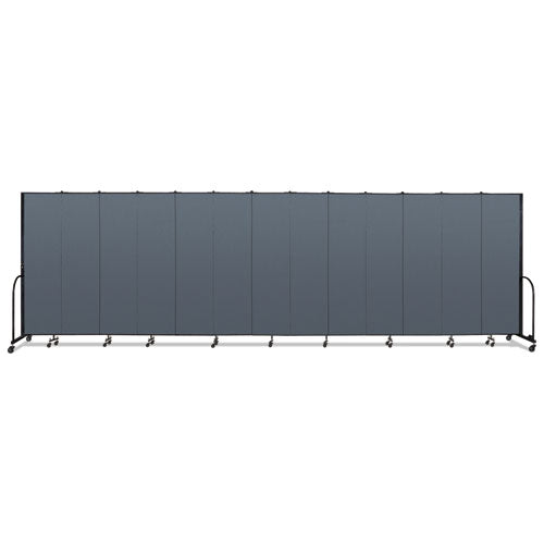 Portable Room Divider, 24 Ft 1" X 0.75" X 7 Ft 4", Vinyl/fiberglass/steel, Blue