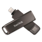 Dual Phone Usb 3.2 Type-c/lightning Flash Drive, 128 Gb, Black