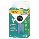 Stem Light Trap Refills, 3 Refills/pack, 8 Packs/carton