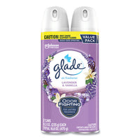 Air Freshener, Lavender & Vanilla, Scent, 8.3 Oz Aerosol Spray, 2/pack, 3 Packs/carton