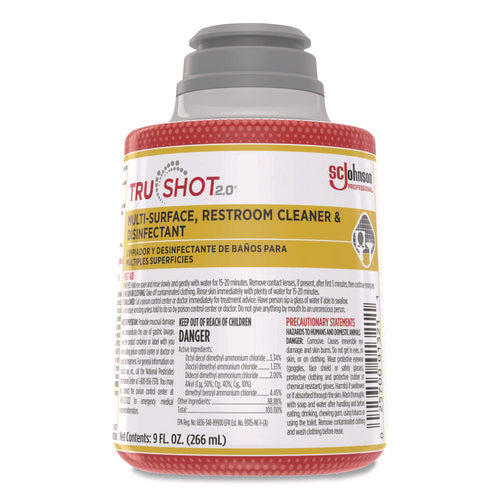 Trushot 2.0 Disinfectant Multisurface Cleaner, Fresh Scent, 9 Oz Cartridge, 4/carton