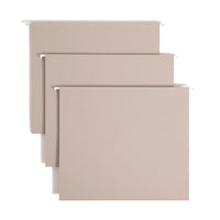 Tuff Extra Capacity Hanging File Folders With Easy Slide Tab, 2" Capacity, Letter, 1/3-cut Tabs, Steel Gray, 18/box