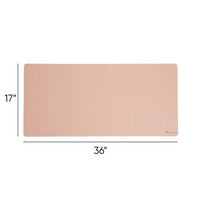 Vegan Leather Desk Pads, 36 X 17, Light Pink