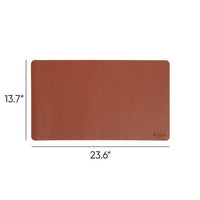 Vegan Leather Desk Pads, 23.6" X 13.7", Brown