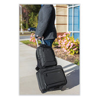 Rolling Business Case, Fits Devices Up To 15.6", Polyester, 16.54 X 8 X 9.06, Black