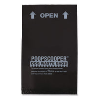 Dog Waste Bags, Open-face, 0.5 Gal, 8" X 13", Black, Perforated Roll, 200 Bags/roll, 10 Rolls/carton