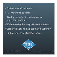 Easy Load Magnetic Pocket With Corner Closure, 14 X 11, Clear Frame, 5/pack