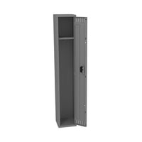 Single-tier Locker, One Locker With Hat Shelf, 12w X 12d X 72h, Medium Gray