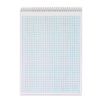 Docket Graph Pad, Quadrille Rule (4 Sq/in), Green Cover, 70 White 8.5 X 11 Sheets