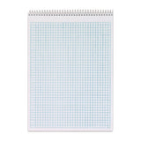 Docket Graph Pad, Quadrille Rule (4 Sq/in), Green Cover, 70 White 8.5 X 11 Sheets