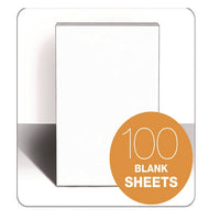 Second Nature Recycled Unruled Memo Pads, 4 X 6, White, 100 Sheets, 12/pack