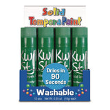 Kwik Stix Single Color Pack, 0.7" X 3.5", Green, 12/pack, 12 Packs/carton