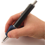 Heavyweight Ball Pen W/the Pencil Grip, Ballpoint Pen, Retractable, Med 0.7 Mm, Black Ink, Black/silver/navy Barrel, 8/carton