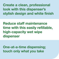 Centerfeed Wet Wipe Dispenser, 10.04 X 10.73 X 13.18, White