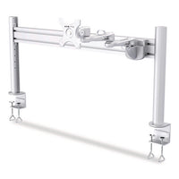 Dual-extension Monitor Mount For Slat Wall System For 32" Tvs, 4.9w X 4.7d X 20.5h, Silver, Supports 22 Lb