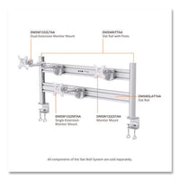 Slat Rail With Posts For Slat Wall System For 32" Tvs, 8.1w X 5.7d X 5.51h, Silver, Supports 33 Lb