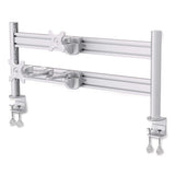 Slat Rail With Posts For Slat Wall System For 32" Tvs, 8.1w X 5.7d X 5.51h, Silver, Supports 33 Lb