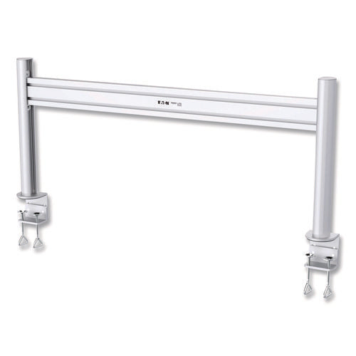 Slat Rail With Posts For Slat Wall System For 32" Tvs, 8.1w X 5.7d X 5.51h, Silver, Supports 33 Lb