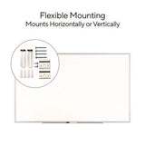 Melamine Dry Erase Board, 60" X 36", White Surface, Gray/natural Aluminum Frame