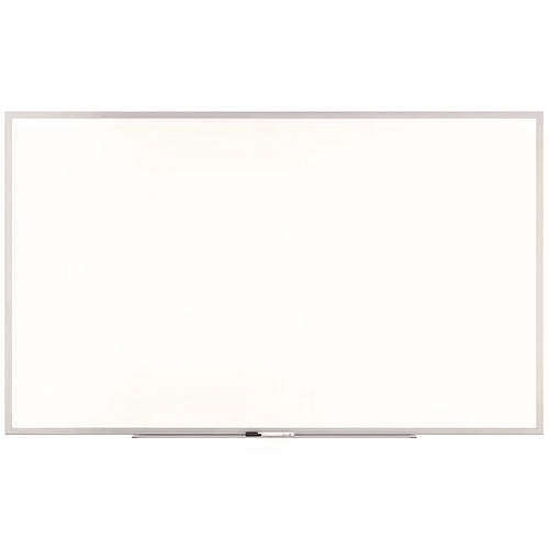 Melamine Dry Erase Board, 60" X 36", White Surface, Gray/natural Aluminum Frame