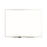 Melamine Dry Erase Board, 24" X 18", White Surface, Gray/natural Aluminum Frame