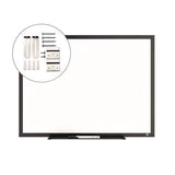 Melamine Dry Erase Board, 24" X 18", White Surface, Black Aluminum Frame