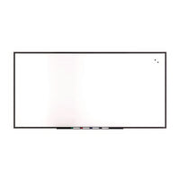 Magnetic Steel Dry Erase Board, 48" X 96", White Surface, Black Aluminum Frame