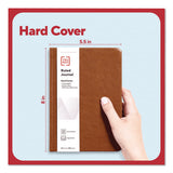 Hardcover Business Journal, Elastic Closure, 1-subject, Narrow Rule, Cognac Cover, (96) 8 X 5.5 Sheets