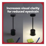 Led Desk Lamp, Candlestick Neck, 13.5" High, Black