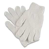 Pro Ctps400/nlw Series Natural White String Knit Gloves, 7 Gauge, Large, White, 12 Pairs
