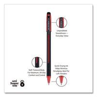 Jetstream 101 Hybrid Gel Pen, Stick, Bold 1 Mm, Red Ink, Black/red Barrel, Dozen