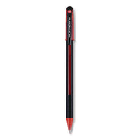 Jetstream 101 Hybrid Gel Pen, Stick, Bold 1 Mm, Red Ink, Black/red Barrel, Dozen