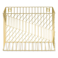 Vena Hanging File Basket, Letter Size, 6.85" Long, Gold