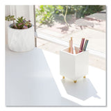 Juliet Pencil Cup, 3"w X 3"d X 4"h, White