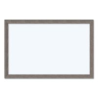 Magnetic Dry Erase Board With Rustic Frame, 35 X 23, White Surface, Brown Frame