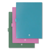 U Eco Six-pocket Expandable Folder, 4.5" Expansion, 6 Sections, Snap Button Closure, 1/6-cut Tabs, Letter Size, 3/pack