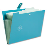 U Eco Six-pocket Expandable Folder, 4.5" Expansion, 6 Sections, Snap Button Closure, 1/6-cut Tabs, Letter Size, 3/pack