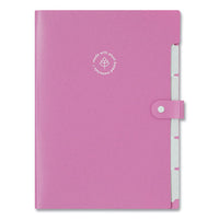 U Eco Six-pocket Expandable Folder, 4.5" Expansion, 6 Sections, Snap Button Closure, 1/6-cut Tabs, Letter Size, 3/pack