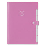 U Eco Six-pocket Expandable Folder, 4.5" Expansion, 6 Sections, Snap Button Closure, 1/6-cut Tabs, Letter Size, 3/pack