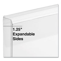 Top Opening Poly Envelopes, 1.25" Expansion, Letter Size, Clear, 10/pack