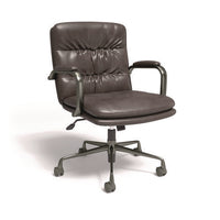 Industria 3-40c Bonded Leather Swivel Manager Chair, Supports Up To 275 Lbs, 18.31" To 22.05" Seat Height, Gray Seat/back