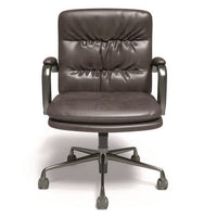 Industria 3-40c Bonded Leather Swivel Manager Chair, Supports Up To 275 Lbs, 18.31" To 22.05" Seat Height, Gray Seat/back