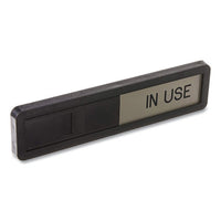 Vacant/in Use Sign, In-use; Vacant, 2.5 X 10.5, Black/silver