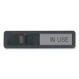 Vacant/in Use Sign, In-use; Vacant, 2.5 X 10.5, Black/silver