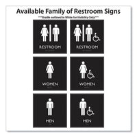 Ada Sign, Women, Plastic, 8 X 8, Clear/white