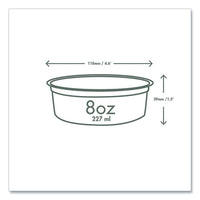 Round Deli Pots, 8 Oz, 4.6" Diameter X 1.5"h, Clear, Plastic, 500/carton